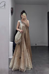 Mutedance 24 Spring/Summer One-shoulder Petal Dress Series MD-MD24SS19-K khaki PM139